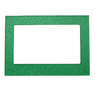 Green Glitter, Sparkle, Glitter Background Magnetic Frame