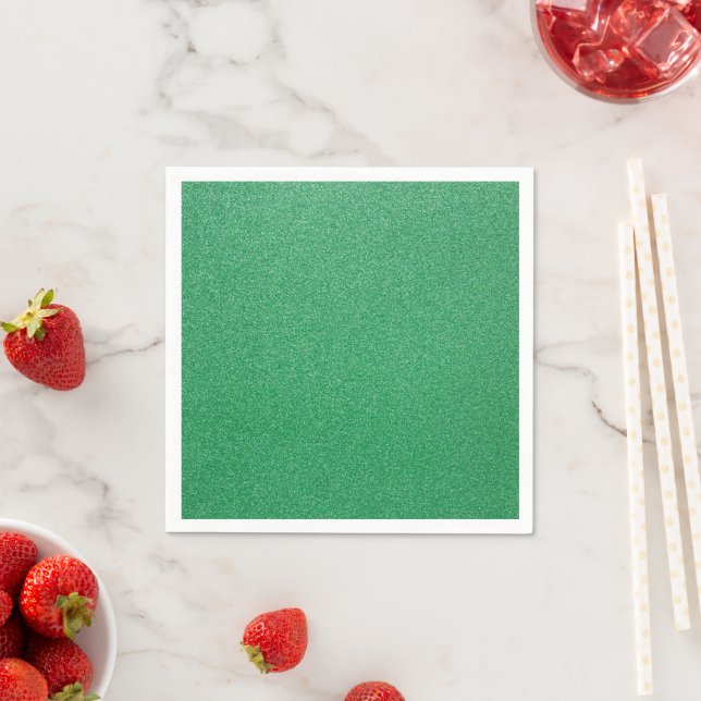 Green Glitter, Sparkle, Glitter Background Napkins (Insitu)