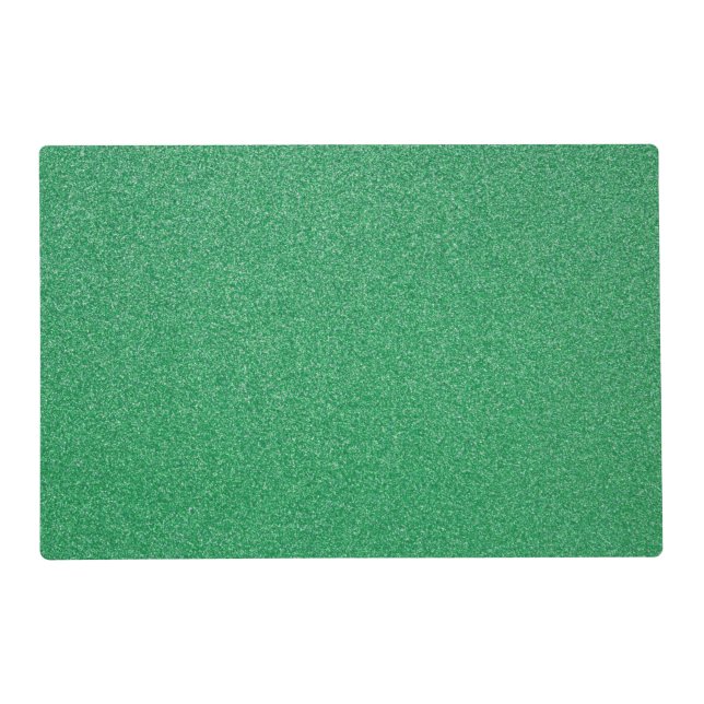 Green Glitter, Sparkle, Glitter Background Placemat (Front)