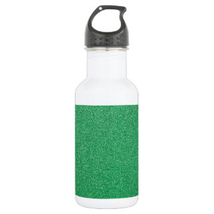 Green Glitter, Sparkle, Glitter Background Stainless Steel Water Bottle