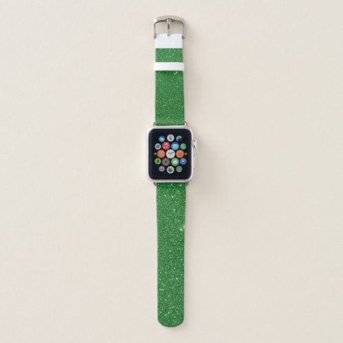 Green Glitter Sparkle Stylish Trendy Apple Watch Band