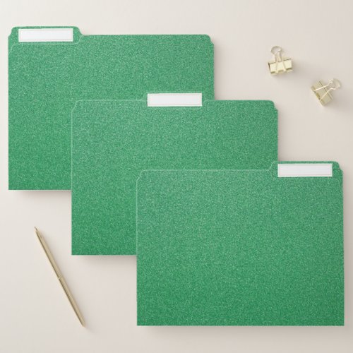 Green Glitter Sparkly Glitter Background File Folder