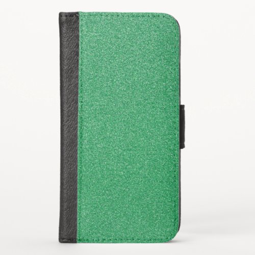 Green Glitter Sparkly Glitter Background iPhone X Wallet Case