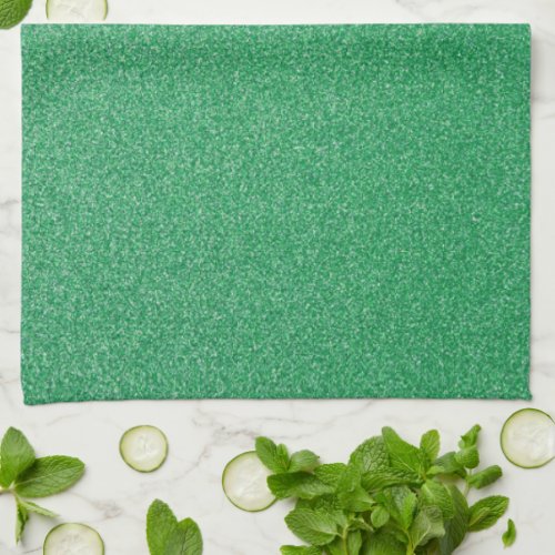 Green Glitter Sparkly Glitter Background Kitchen Towel