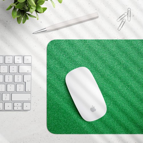 Green Glitter Sparkly Glitter Background Mouse Pad