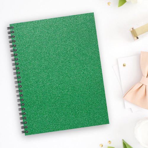 Green Glitter Sparkly Glitter Background Notebook