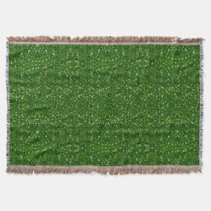 Green Glitter Throw Blanket