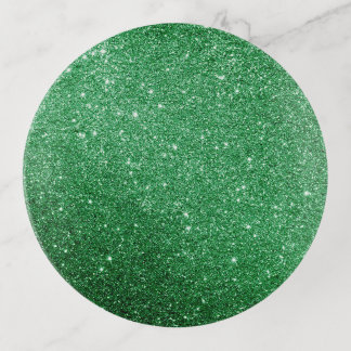 Green Glitter Trinket Tray