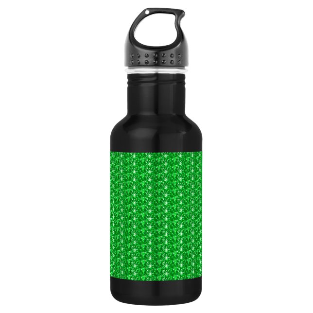 Green Glitter Water Bottle (Front)