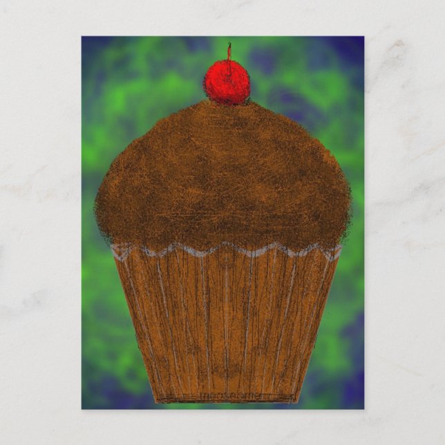 Green glob cup cake postcard (Front)