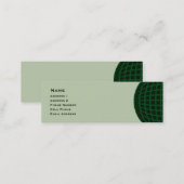Green Global Business Mini Business Card (Front/Back)