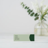 Green Global Business Mini Business Card (Standing Front)