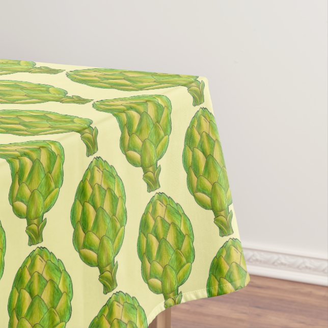 Green Globe French Artichoke Vegetable Cooking Tablecloth (In Situ)