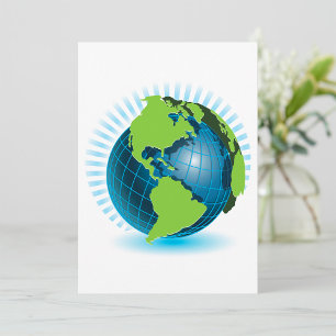 Green Globe Invitation
