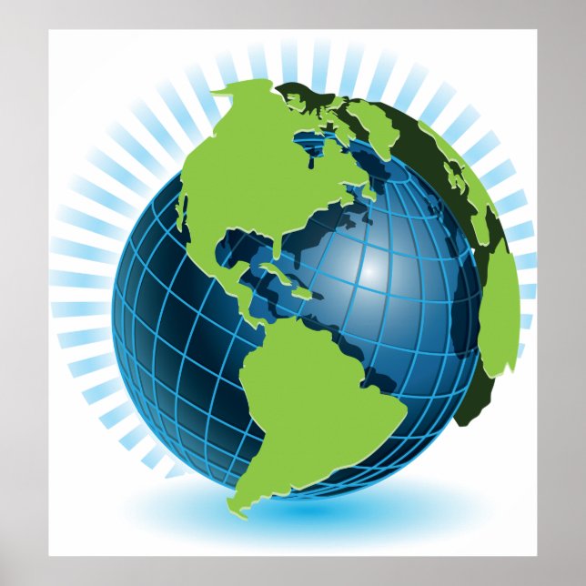Green Globe Poster (Front)