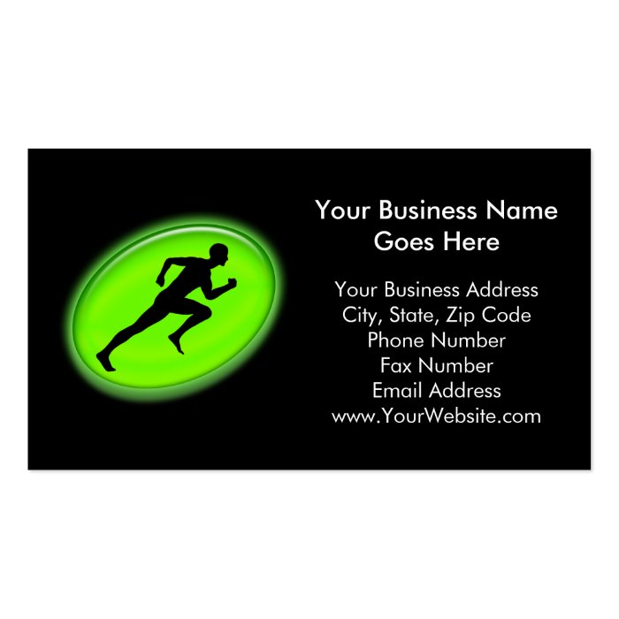 Green Glow Fitness and Personal Training Logo Business Cards
