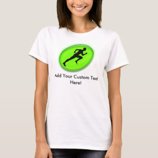 Green Glow Fitness Logo Custom Gym T-Shirt