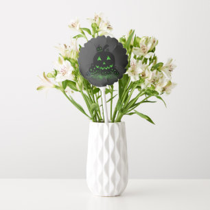 Green Glowing Black Halloween Jack O Lanterns Balloon