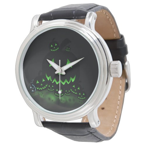 Green Glowing Black Halloween Jack O Lanterns Watch