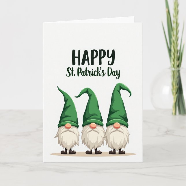 Green Gnome Happy Day Card (Front)