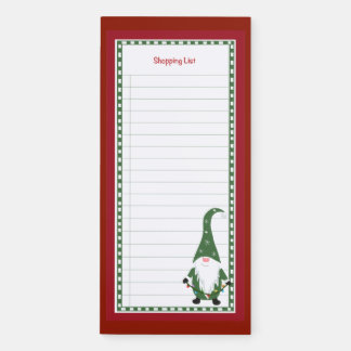 Green Gnome Shopping List Magnetic Notepad