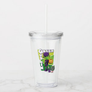 Green Goblin Character Badge Acrylic Tumbler