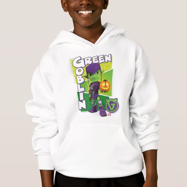 Green Goblin Character Badge Hoodie (Front)