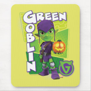Green Goblin Character Badge Mouse Pad