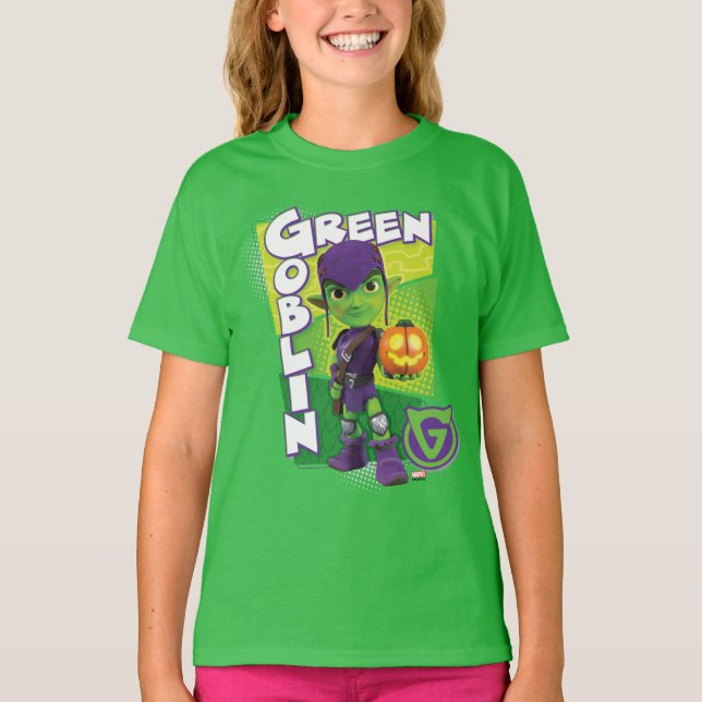 Green Goblin Character Badge T-Shirt (Front)