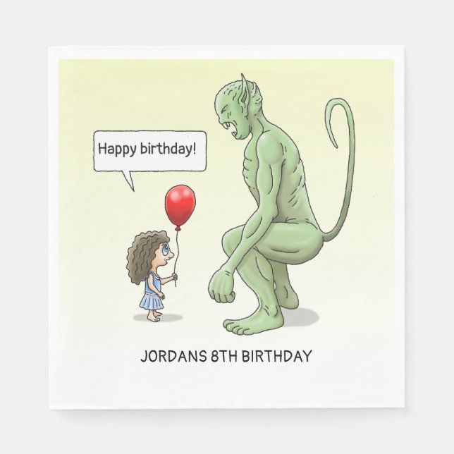 Green Goblin's Happy Birthday Napkins (Front)