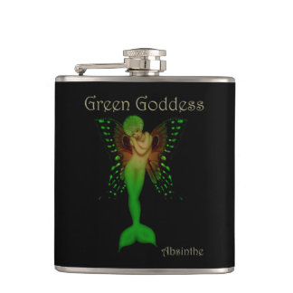 Green Goddess Absinthe Hip Flask