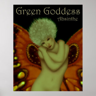 Green Goddess Absinthe Poster