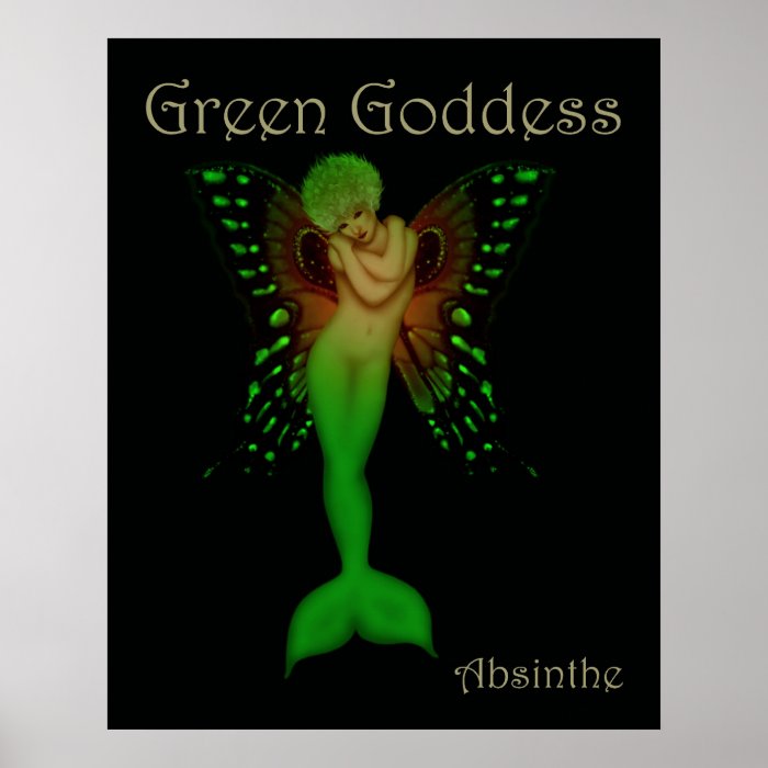 Green Goddess Absinthe Poster