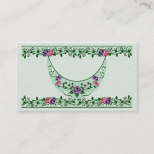 Green Goddess Upright Crescent Business Card
