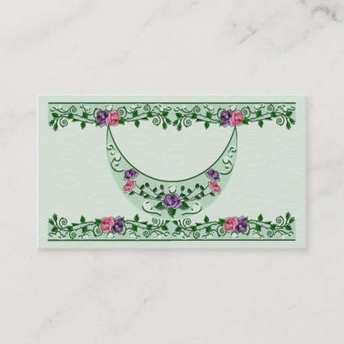 Green Goddess Upright Crescent Business Card Templates