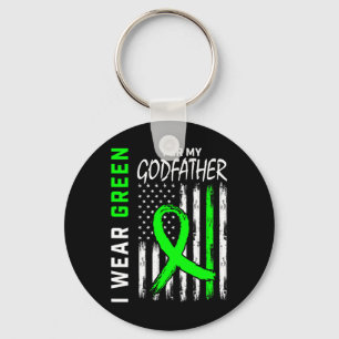 Green Godfather Kidney Disease Cerebral Palsy Awar Keychain