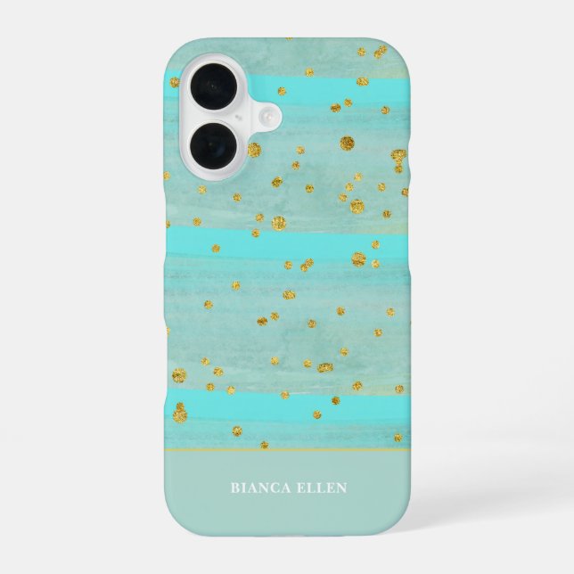Green Gold Abstract Iphone Case (Back)