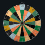 Green Gold and Orange Game Room Colors Dartboard<br><div class="desc">Brightly colored dartboard for classic game room</div>