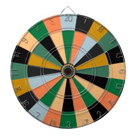 Green Gold And Orange Game Room Colors Dartboard