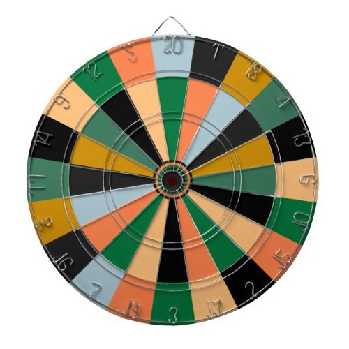 Green Gold and Orange Game Room Colors Dartboard