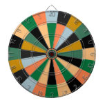 Green Gold And Orange Game Room Colors Dartboard at Zazzle