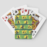 Green &amp; Gold Animal Pattern Playing Cards