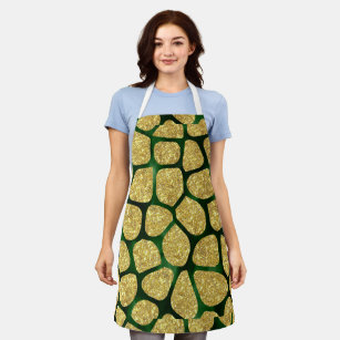 Green Gold Apron - Elevate Your Kitchen Style