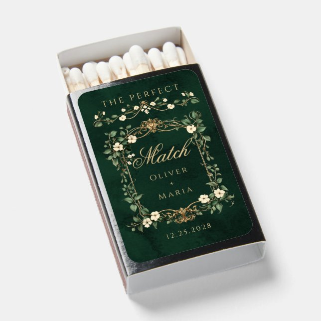 Green Gold Art Nouvea Perfect match Wedding (Front Open)