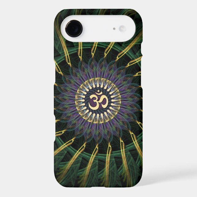 Green Gold Aum Swirl New Age iPhone 7 Case (Back)