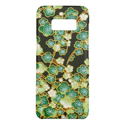 Green Gold Blossom Branches Vintage Origami Floral Case-Mate Samsung Galaxy S8 Case