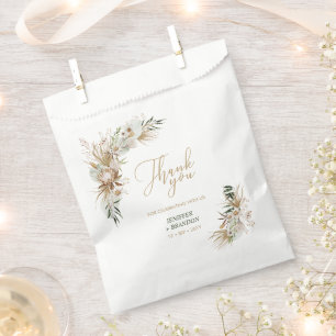 Green & Gold Bohemian Boho Wedding Favor Bags