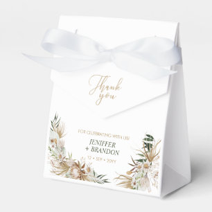 Green & Gold Bohemian Boho Wedding Favor Bags Boxes