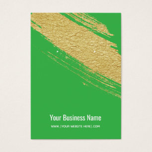 Green Gold Brush Earring Display Cards