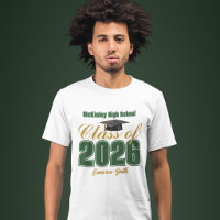 Green Gold Class of 2026 Customized Graduate